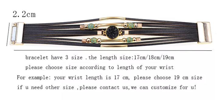 Stylisches Unisex Wickelarmband, Boho-Schmuck. Ein Must-have Accessoire für den modernen Freizeit-Look.