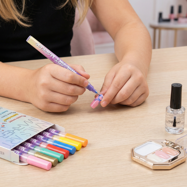 Hochwertige Acrylmarker für Nageldesign, ideal für feine Linien, Muster & kreative Nageldekoration.