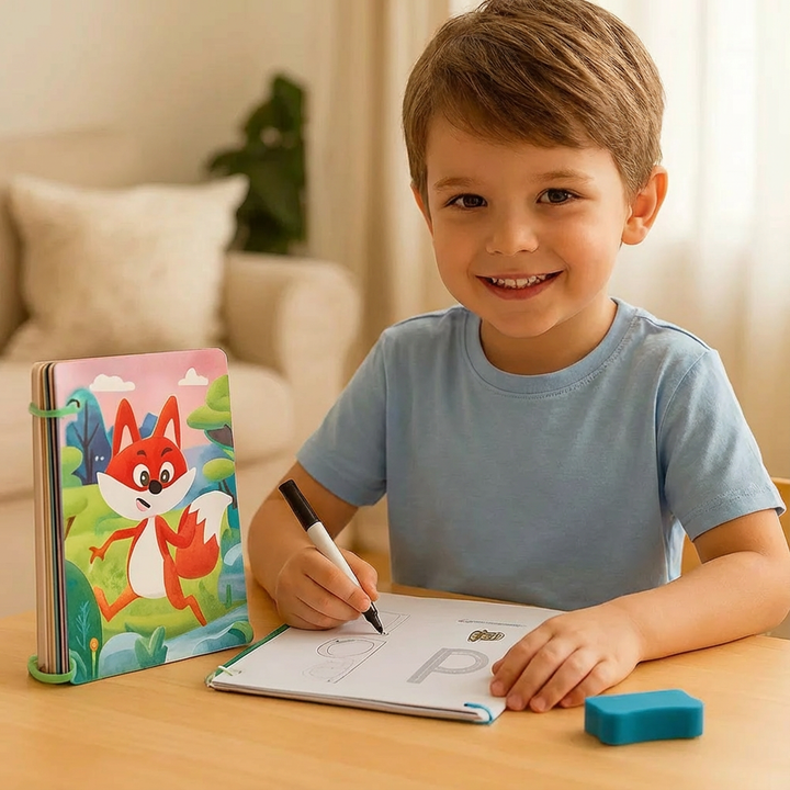 Hochwertiges Kinder Trainingsbuch für Stiftkontrolle, unterstützt Lernen, Entwicklung und Feinmotorik.
