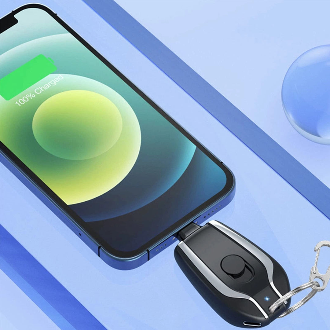 Schlüsselanhänger Ladegerät für Smartphones. Dein schneller Notfall Akku, immer griffbereit.