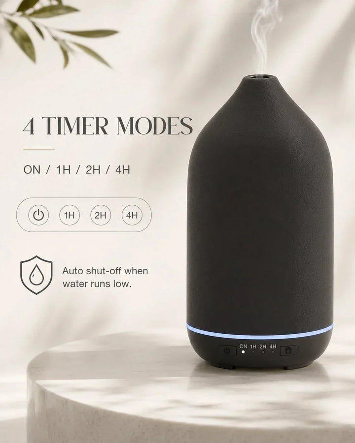 Leiser Ultraschall Aroma Diffuser aus Keramik 200ml für beruhigende Atmosphäre und sanften Raumduft.