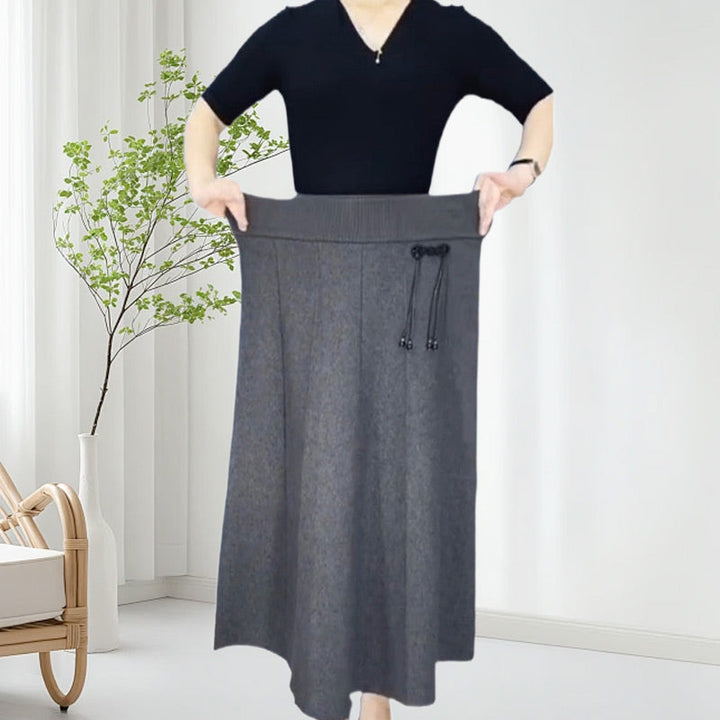 Hochwertiger Herbst/Winter Midirock für Damen, bequemer High-Waist Schnitt & warmes Material.