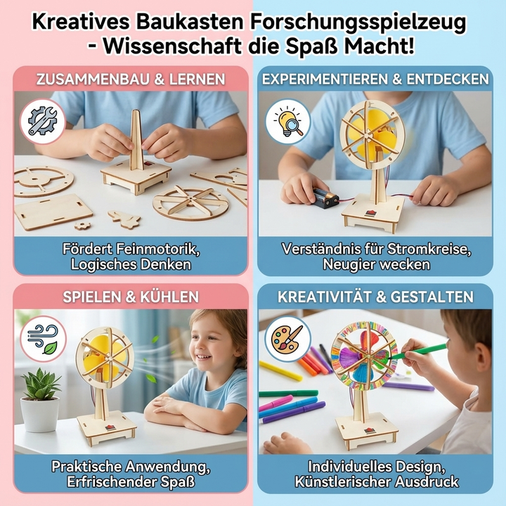 Detailansicht des MINT-Spielzeugs, zeigt präzise Bauteile und deren Funktionen.
