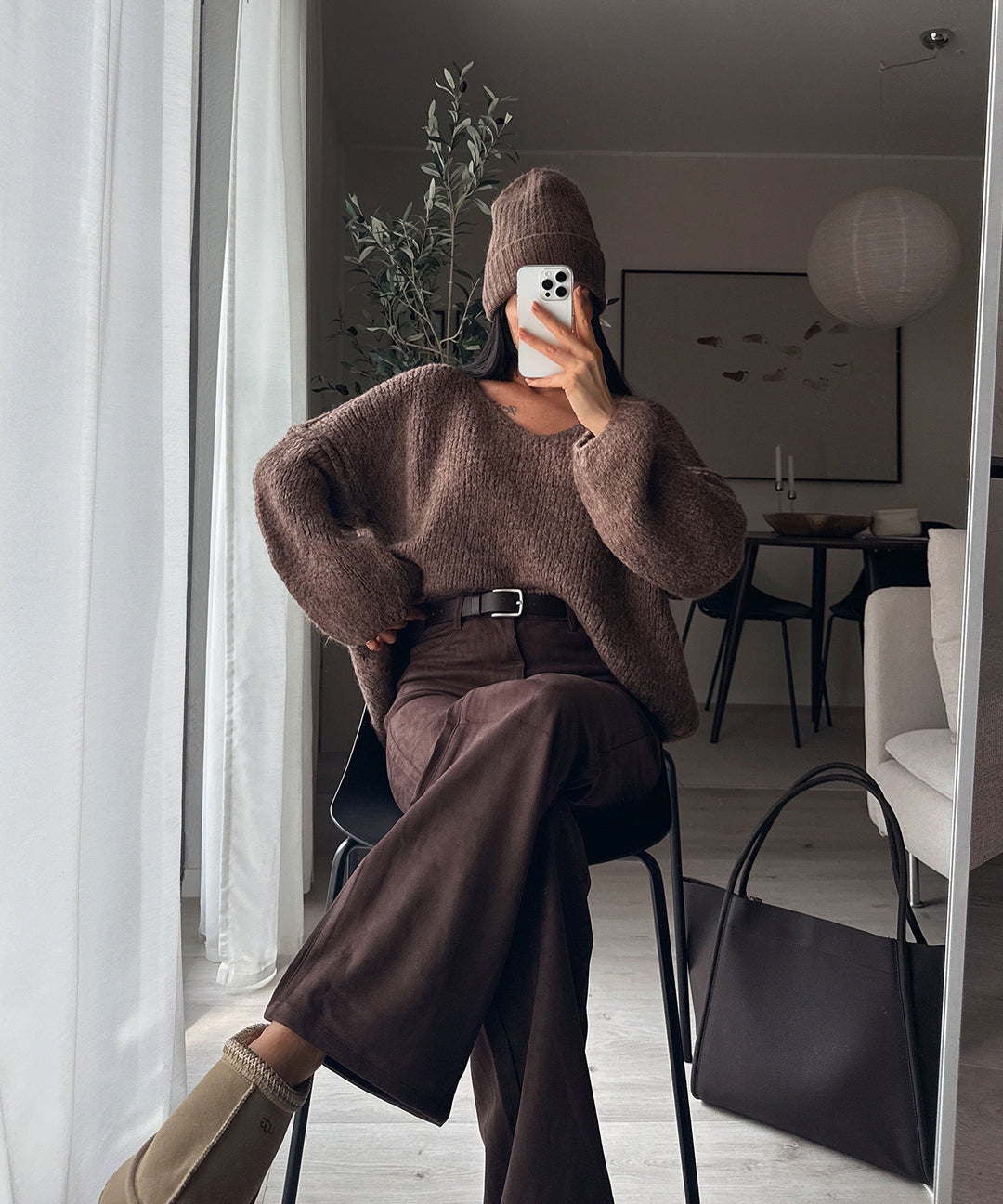Moderne Damen Herbst-Winter-Mütze, weichstrick, optimaler Kälteschutz und Komfort.