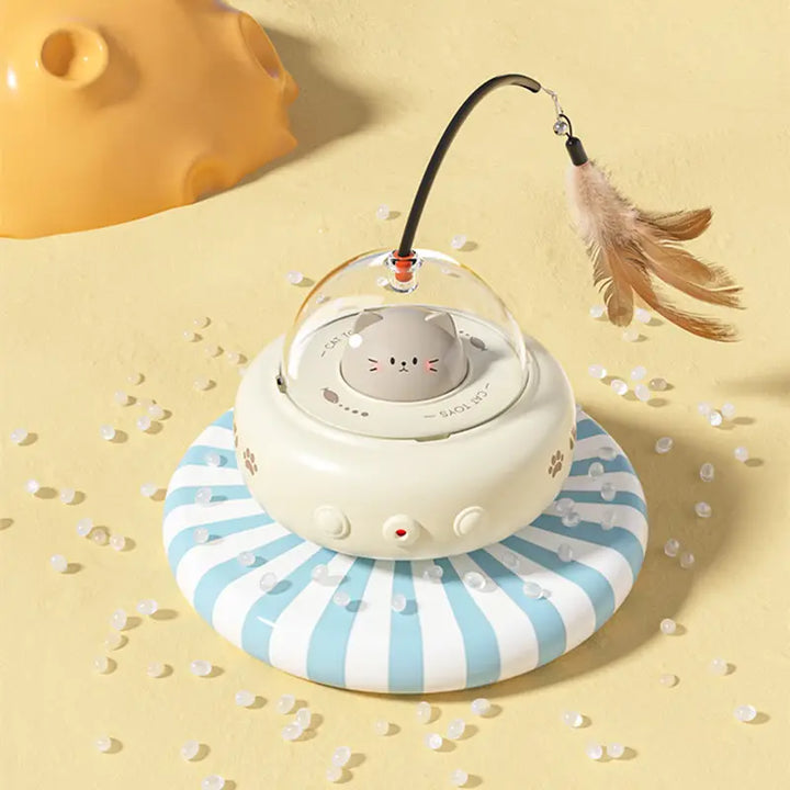 Ideales Geschenk für Katzen: Interaktives UFO Laser Spielzeug für spannende Jagdspiele und tägliche Bewegung.