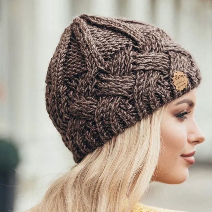 Modische Damen Wintermütze, Strick-Beanie, warm & stilvoll, perfekt für Herbst & Winter.