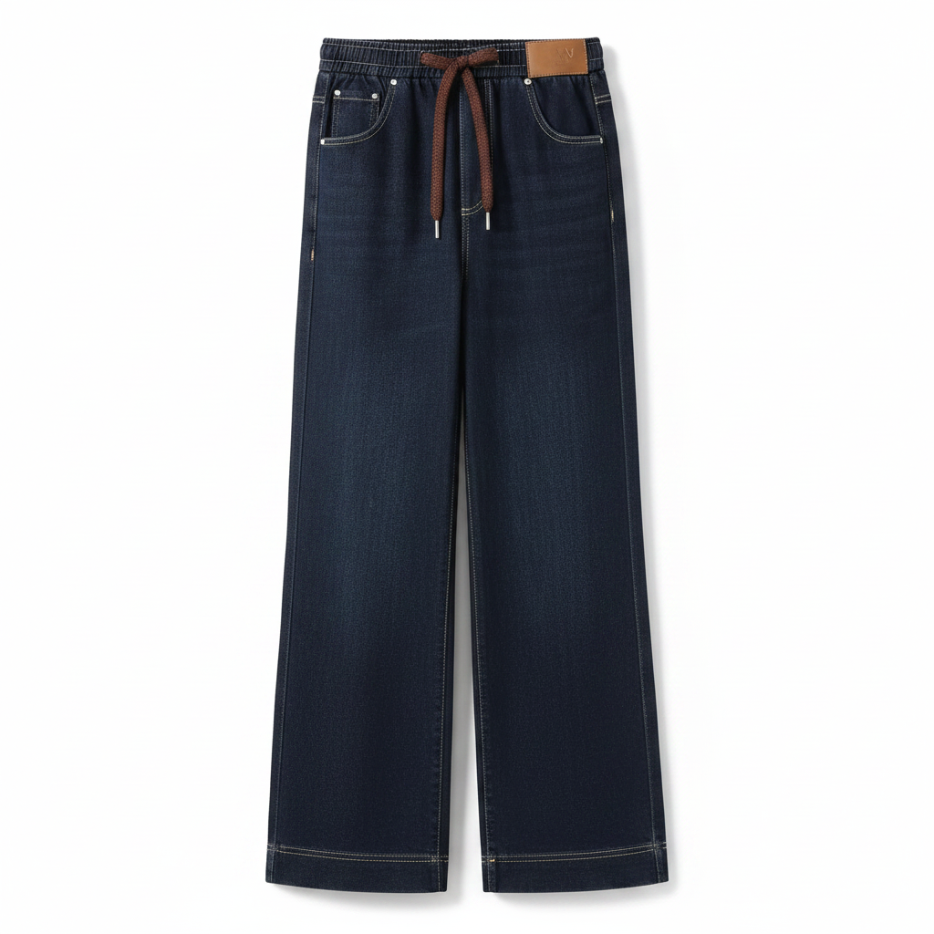 Komfortable elastische Freizeithose für Damen, Navy Blau, stilvoll & flexibel. Ideal als Bürohose.