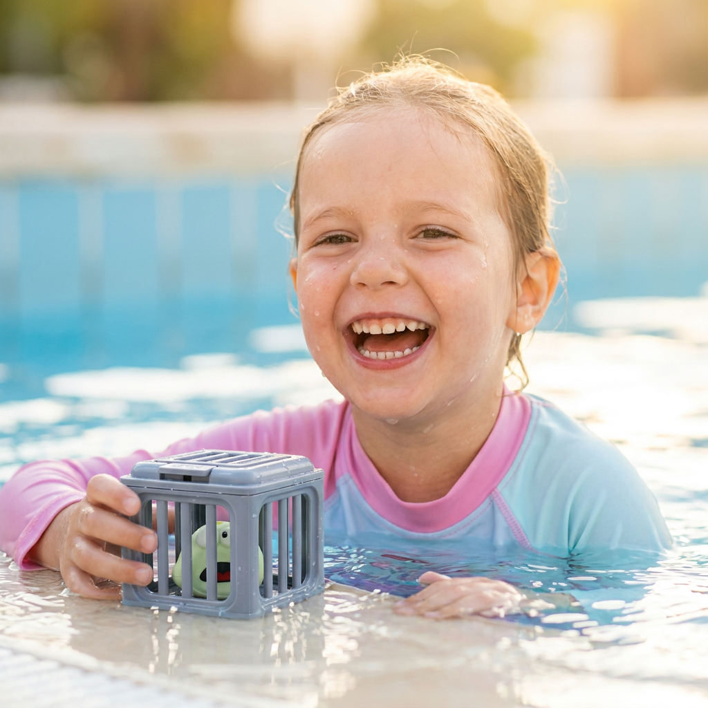 Spielerisches Tauchen lernen mit dem farbenfrohen Kinder Tauchspielzeug Set, fördert Mut & Geschicklichkeit im Wasser.