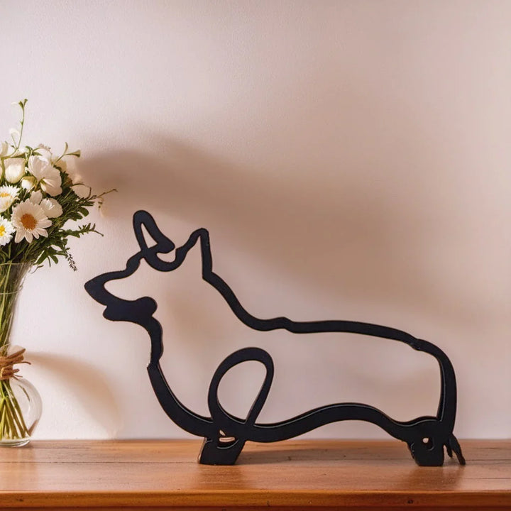 Elegante Katzendekoration, moderne Skulptur, minimalistische Tierfigur für stilvolles Zuhause.
