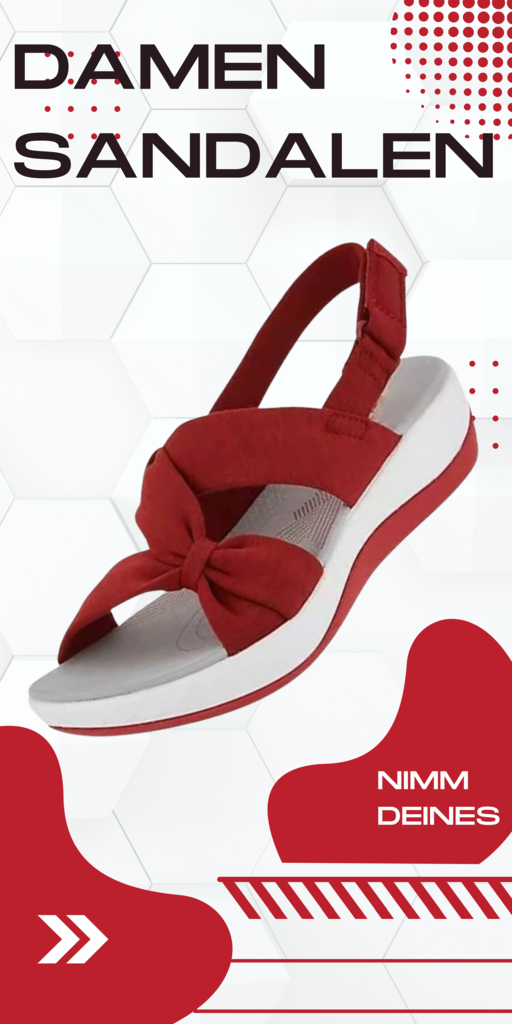 Ergonomische Damen Sandalen mit Gel-Dämpfung. Orthopädische Unterstützung für stabile Schritte.