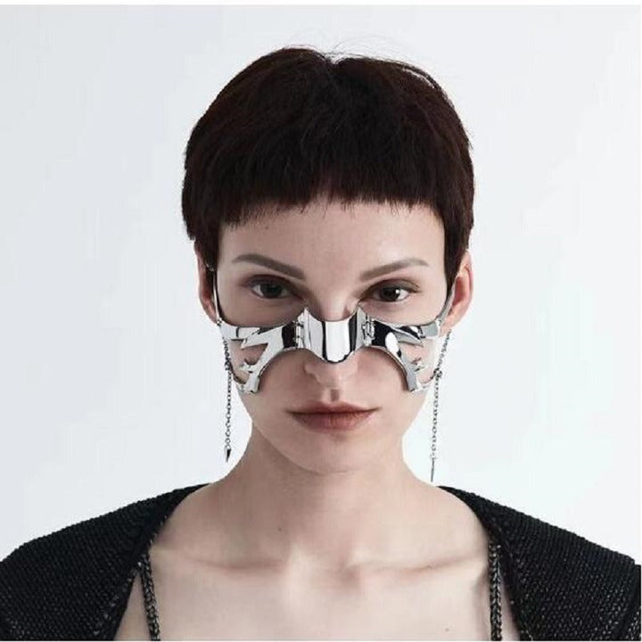 Unisex Gothic Maske, schwarzes, mysteriöses Mode Accessoire für Halloween & Verkleidungen.