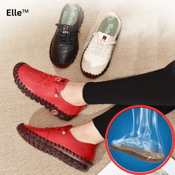 Dämpfende Damen-Sneakers, orthopädisch und gelenkschonend für hohen Tragekomfort im Alltag und beim Spaziergang.