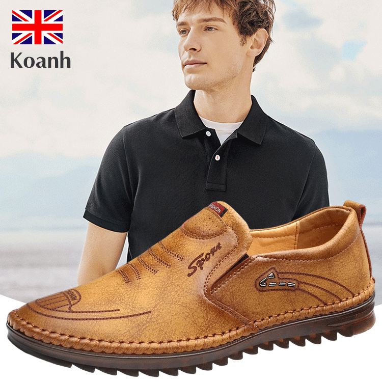 Rutschfeste Herren Slipper in Schwarz, atmungsaktiv und bequem für lange Tage.