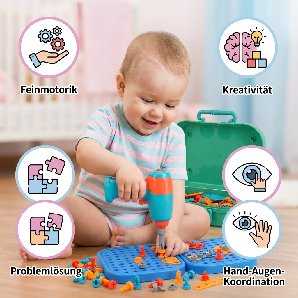 Kreatives Dino Bau Spielzeug für Kinder ab 3 Jahren, fördert spielerisch Feinmotorik & Problemlösung.