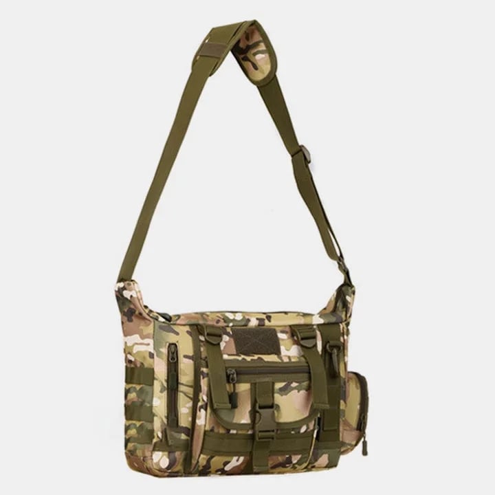 Vielseitige Pendlertasche für Herren, Schwarz, mit separatem Laptopfach & Innenfächern.