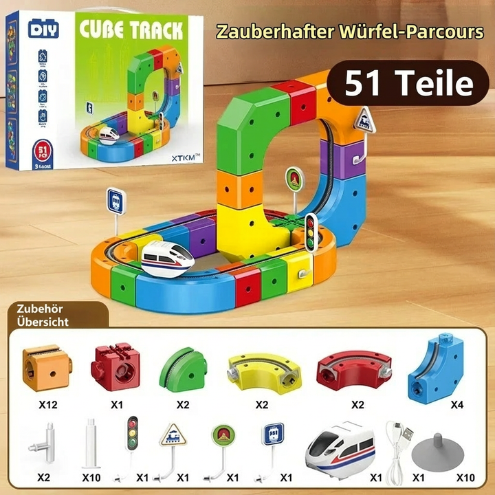 Vielfältige Magische Würfel Schienen Bahn Elemente für einzigartige Würfelbahnen & kreatives Bauspiel.