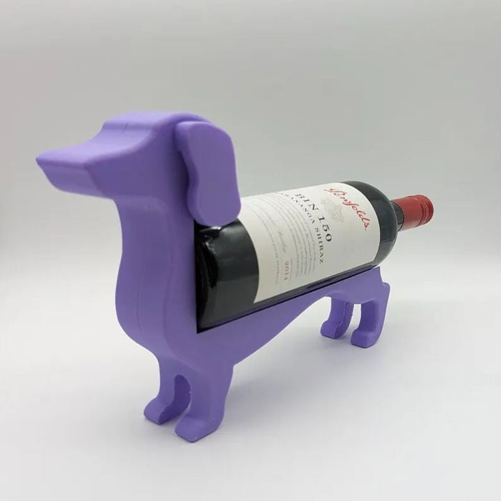 Hochwertiger Dackel Weinflaschenhalter, perfektes Wohnaccessoire für Hundeliebhaber und Weinfreunde.