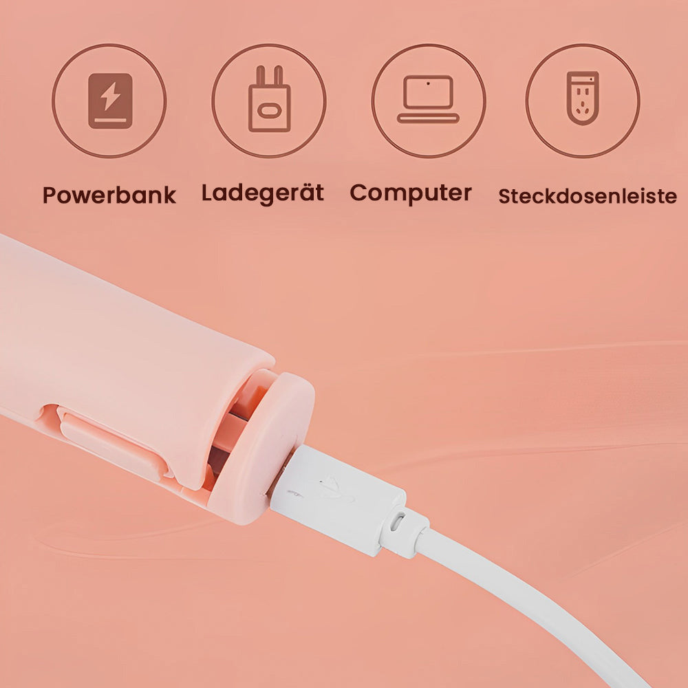 Elegantes Keramik-Glätteisen & Lockenstab, tragbarer USB-Hairstyler speziell für Damen.