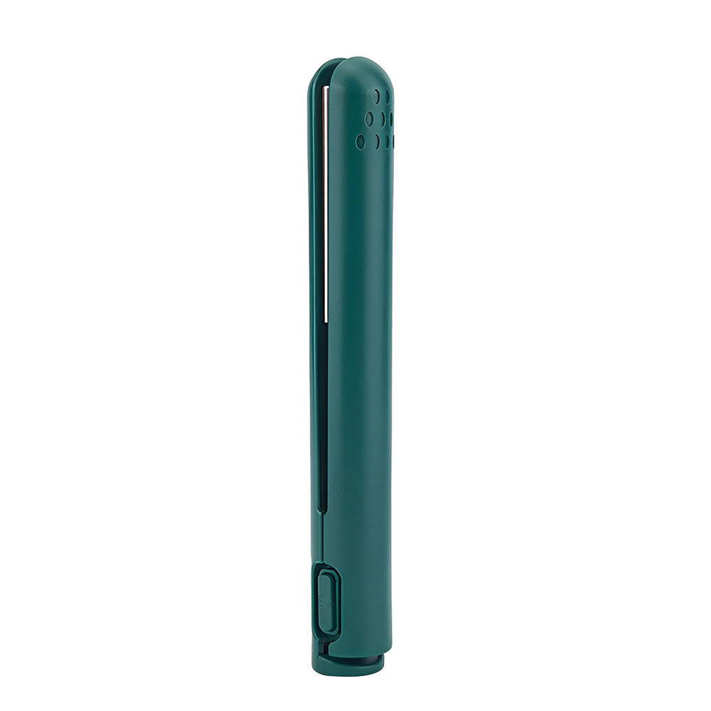 USB-betriebener 2-in-1 Lockenstab & Glätteisen in Mini-Größe, ideal für Damen auf Reisen.
