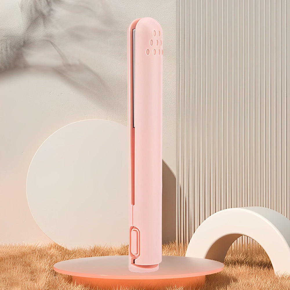 Innovativer USB-Haarstyler: Damen Mini-Glätteisen und Lockenstab mit Keramikplatten für Glanz.