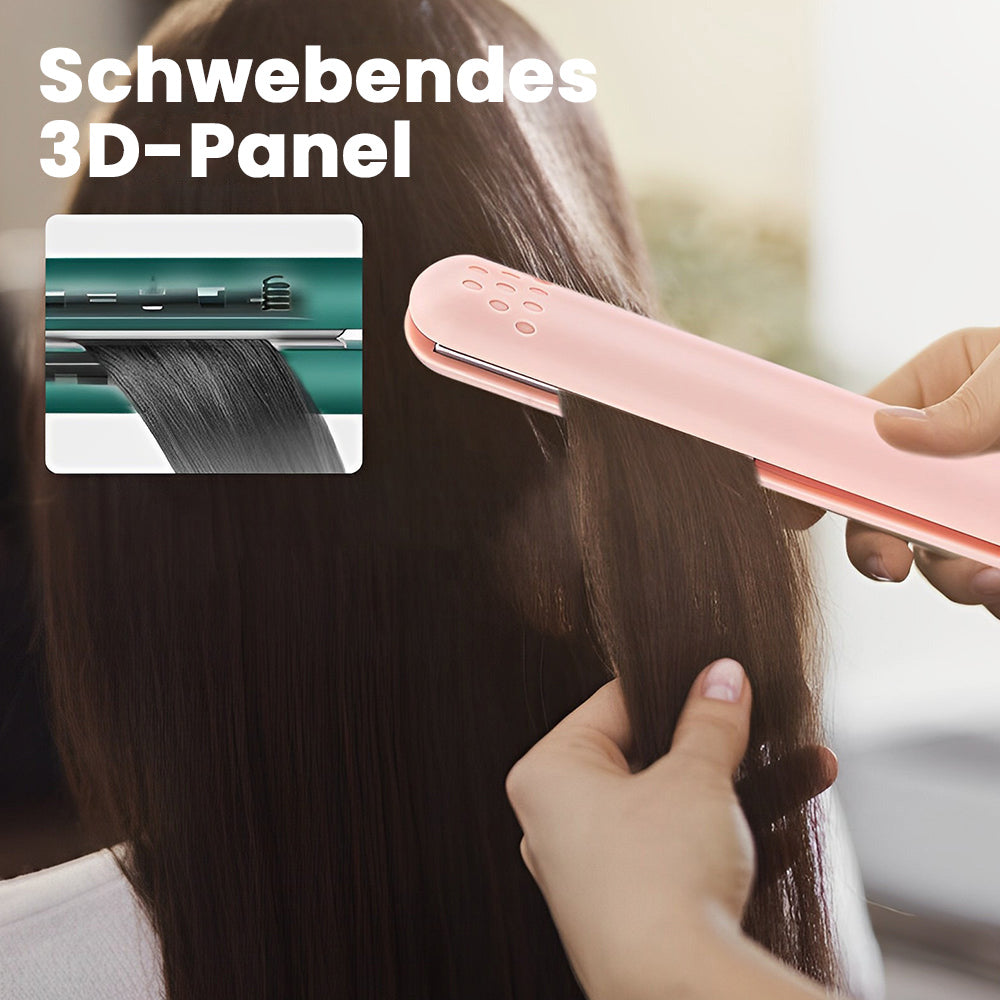 Damen Mini-Glätteisen und Lockenstab, 2-in-1 USB-Haarstyling-Tool für jede Reise.