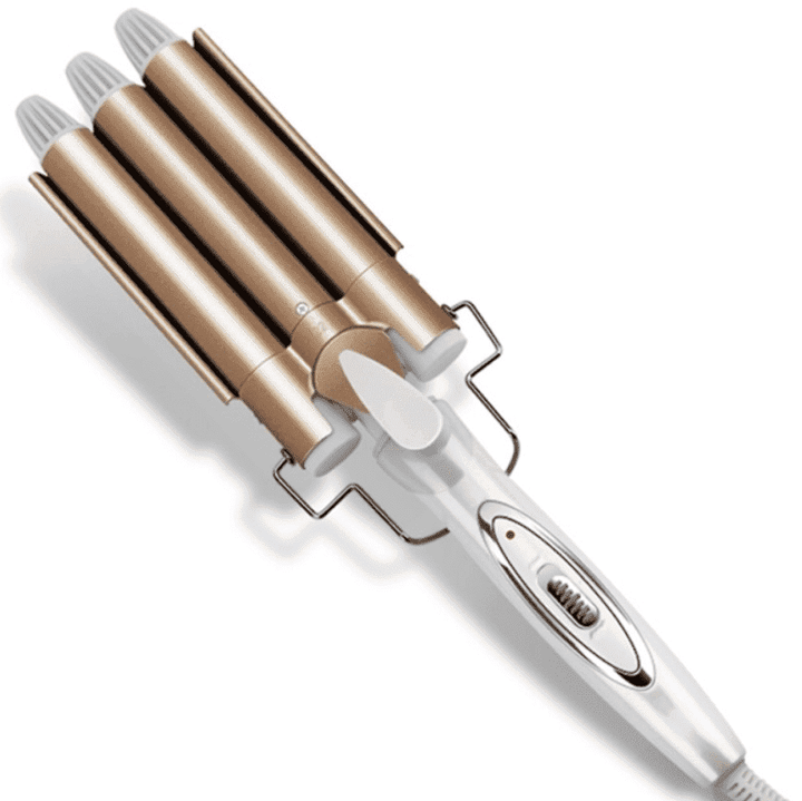 Damen 3-Fass Welleneisen für mühelose, natürliche Strandlocken und Haarwellen.