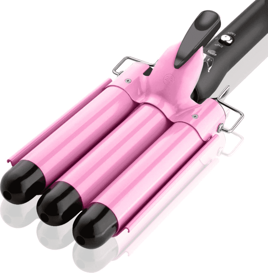 Vielseitiges 3-Fass Welleneisen für Damen, das perfekte Haarwellen zaubert.