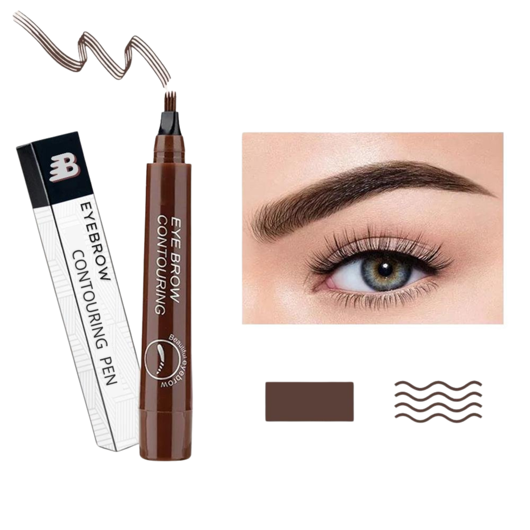 Damen 4-Spitzen Augenbrauenstift für natürliche, perfekt definierte volle Brauen. Wasserfest & langanhaltend.