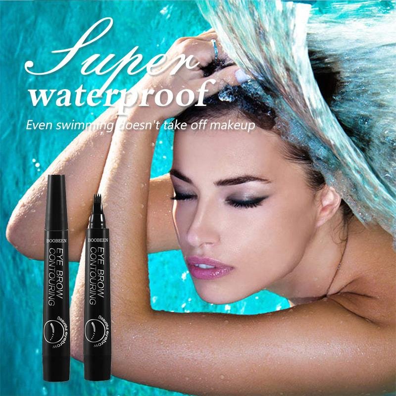 Damen Kosmetik 4-Spitzen Augenbrauenstift. Verleiht Brauen einen natürlichen, präzisen und vollen Look.
