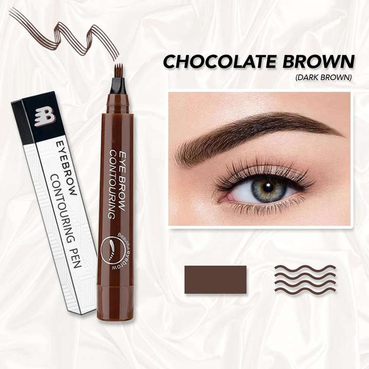Natürlicher Damen Augenbrauenstift mit 4-Spitzen. Für präzise, haarähnliche Striche. Wasserfestes Make-up.