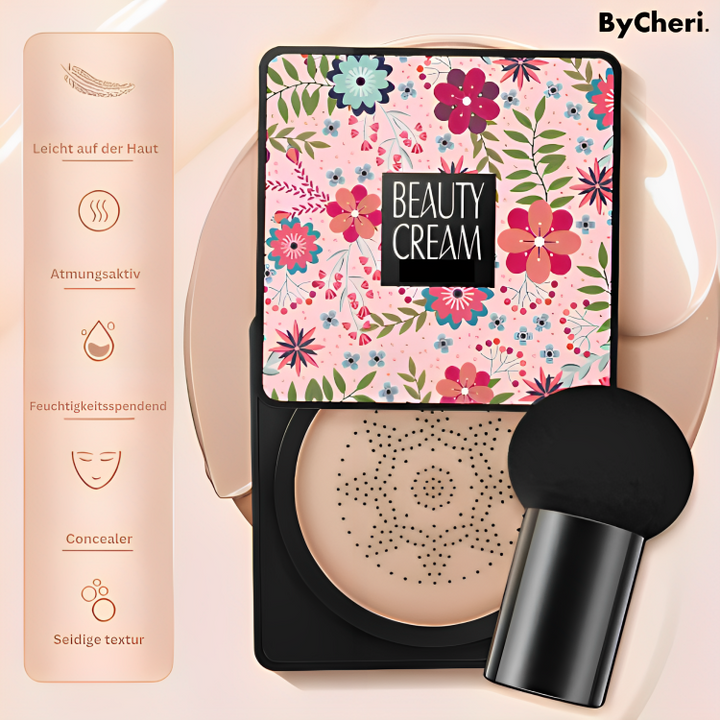 Langhaltende Damen Air Cushion Foundation (18h) wasserfest & schweißresistent. Perfekt für aktiven Lebensstil.