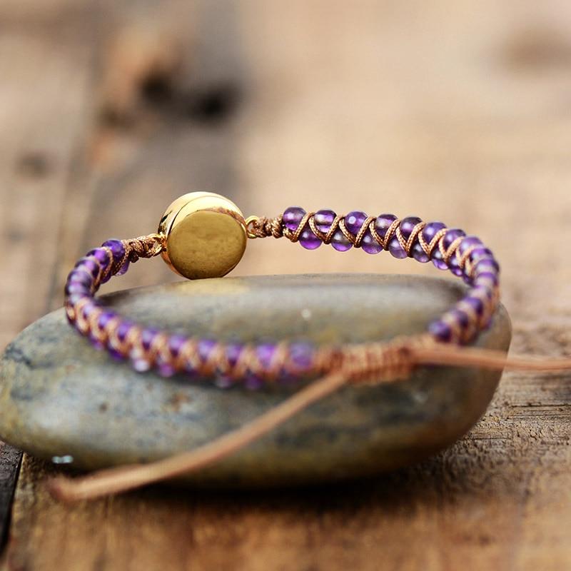 Damen Amethyst Armband – hochwertiger Edelsteinschmuck, handgefertigt für Ruhe und spirituelle Balance.