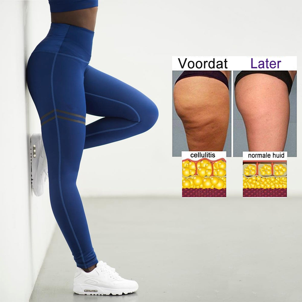 Damen Yoga Leggings: Anti-Cellulite, straffend & formend. Hohe Kompression. Perfekt für aktiven Frühling.