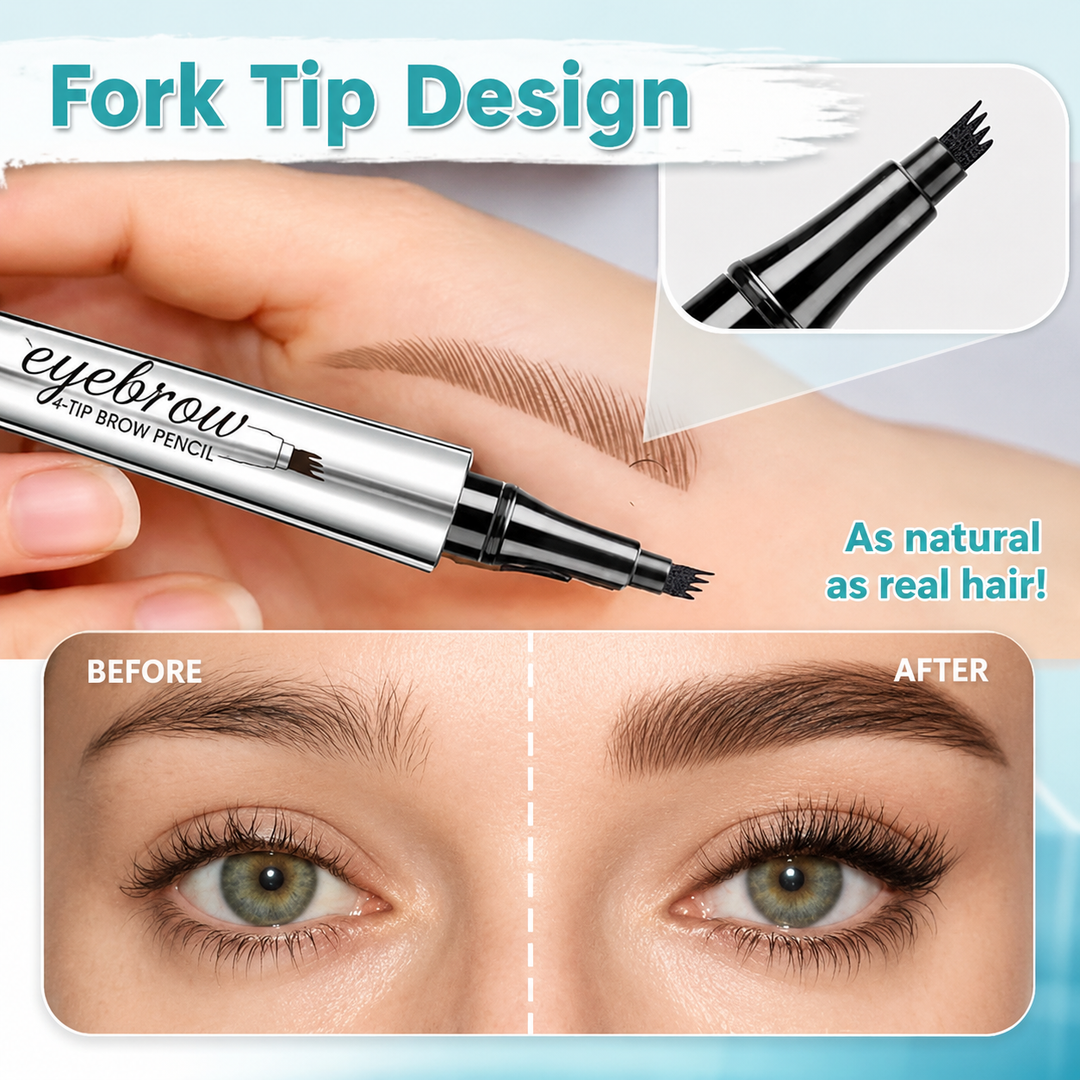Wasserdichter Augenbrauenstift für natürlichen 3D Microblading Look, Damen Kosmetik.