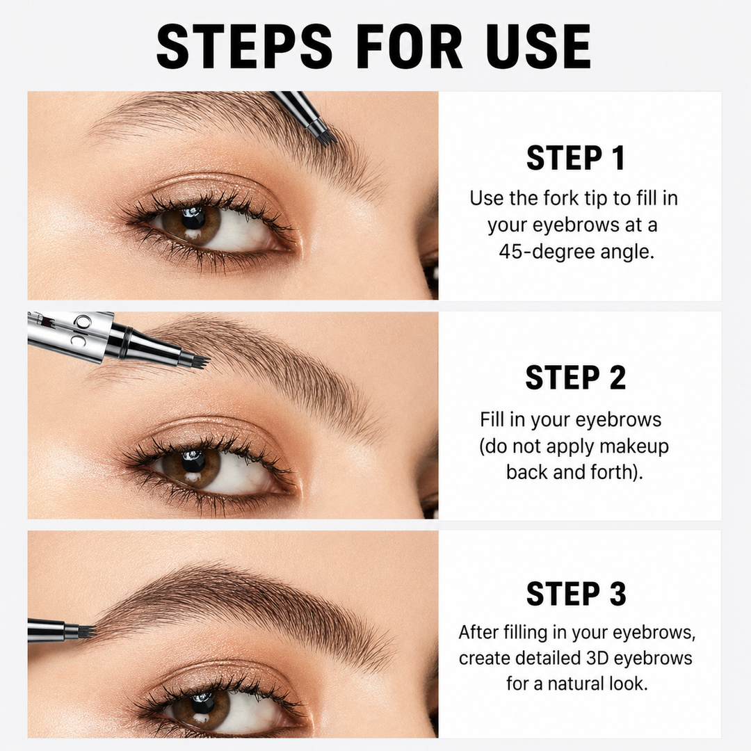 Damen Augenbrauenstift für volle, definierte Brauen & realistischen 3D Microblading Effekt.