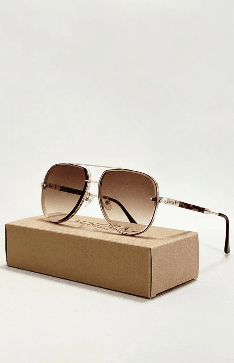 Modisches Accessoire: Leichte Damen Aviator-Sonnenbrille "Chelsea" mit UV-Schutz & stilvollem Design.