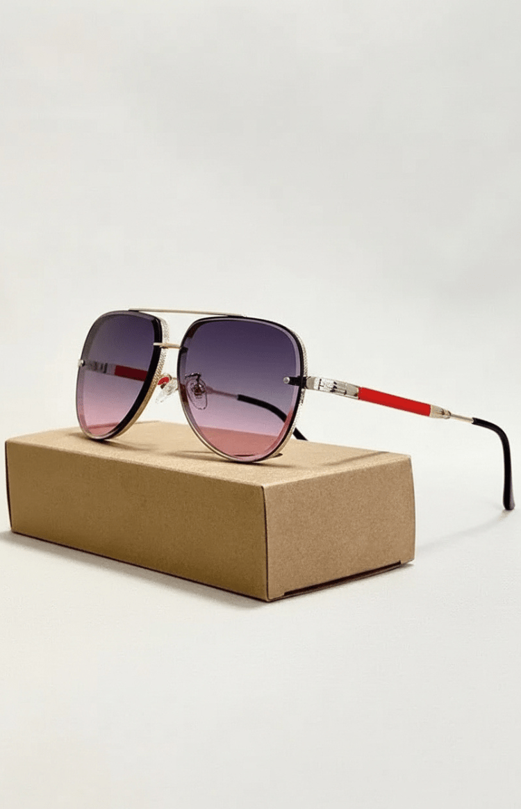 Bequeme, leichte Damen Aviator-Sonnenbrille "Chelsea" bietet umfassenden UV-Schutz für jede Frau.