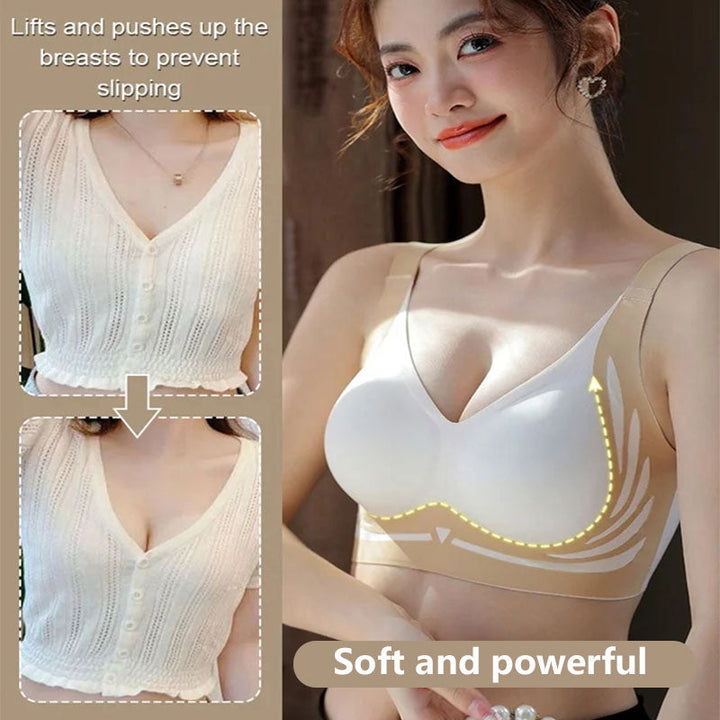 Damen Bügelloser Push-up-BH für sofortigen Hebe-Effekt & Anti-Sagging. Komfortabler Form-BH für den Alltag.