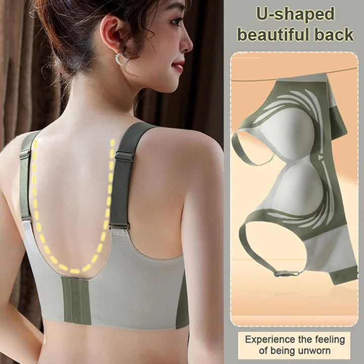 Bequemer Damen Push-up-BH ohne Bügel. Ideal für Anti-Sagging und natürlichen Hebe-Effekt. Alltags-Unterwäsche.