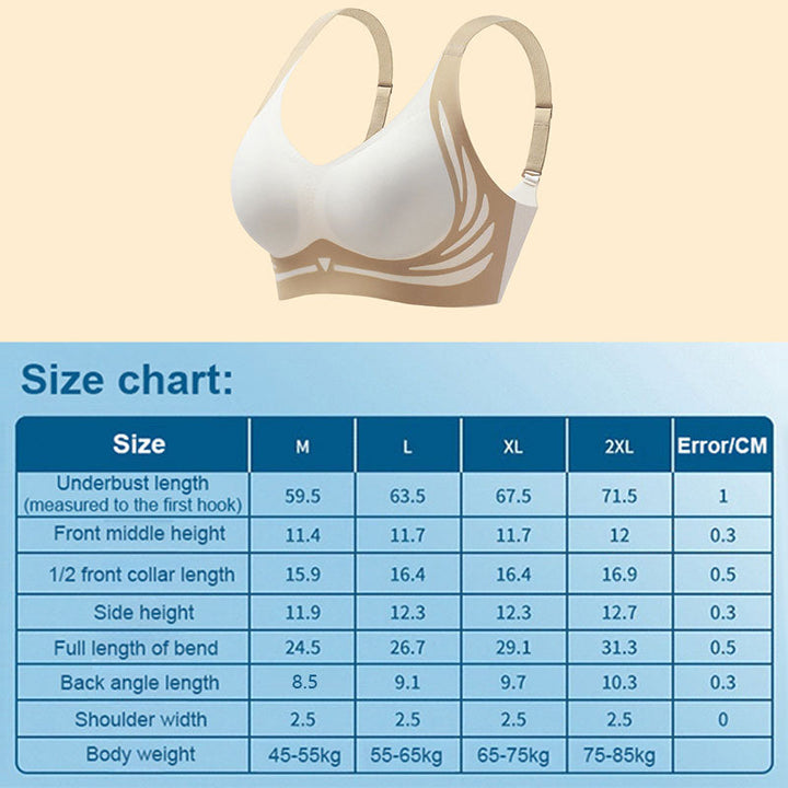 Komfortabler Damen Push-up-BH ohne Bügel. Perfekt für Hebung und Anti-Sagging. Weiche Wäsche.