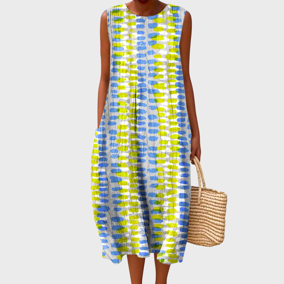 Bequemes, modisches Damen Sommerkleid aus Baumwolle. Vielseitiger, zeitloser Stil für elegante Freizeit-Outfits.