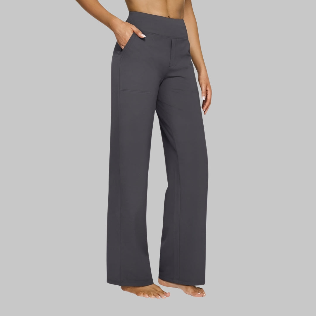 Stilvolle Freizeithose für Damen, bequem und modisch für aktive Tage; mit elastischem Bund.