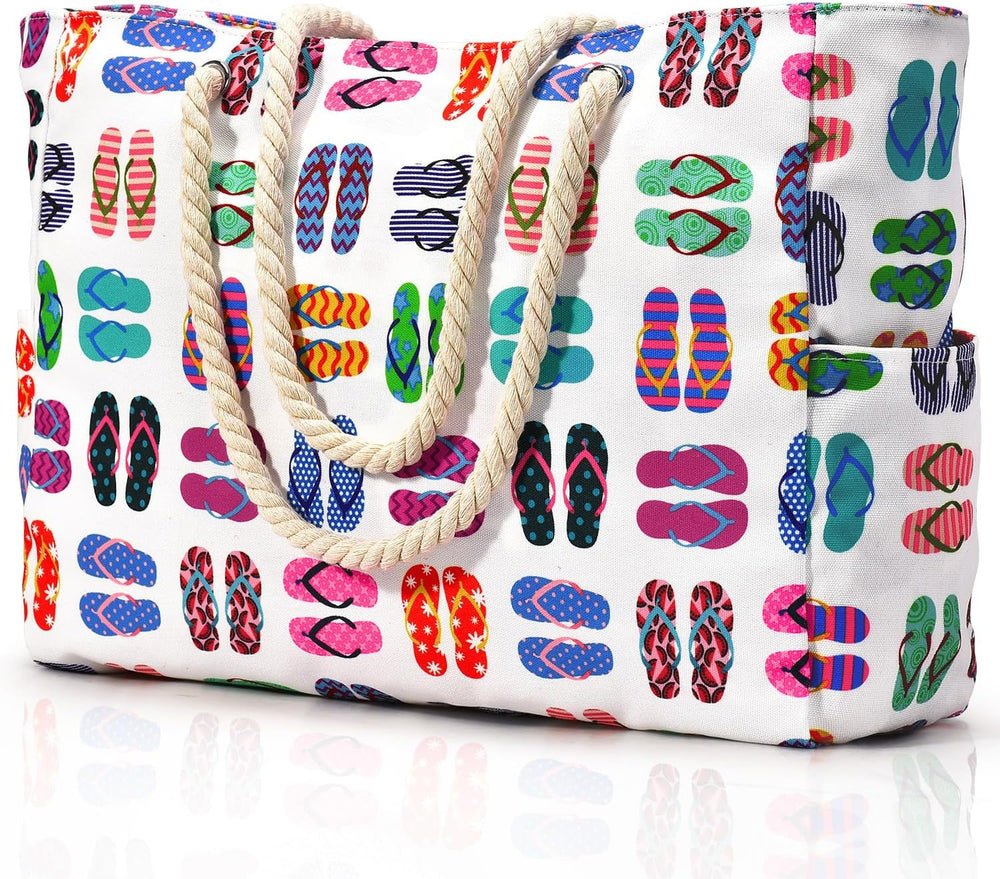 Geräumige Damen Badetasche, übergroß, wasserdicht, ideal für Sommer am Meer.