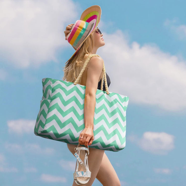 Damen Strandtasche, wasserdicht & sanddicht, geräumig, für einen sorgenfreien Urlaub.