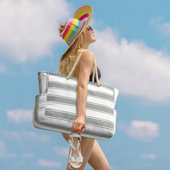 Perfekte Damen Badetasche, wasserdicht, übergroß & leicht, für alle Wasseraktivitäten.