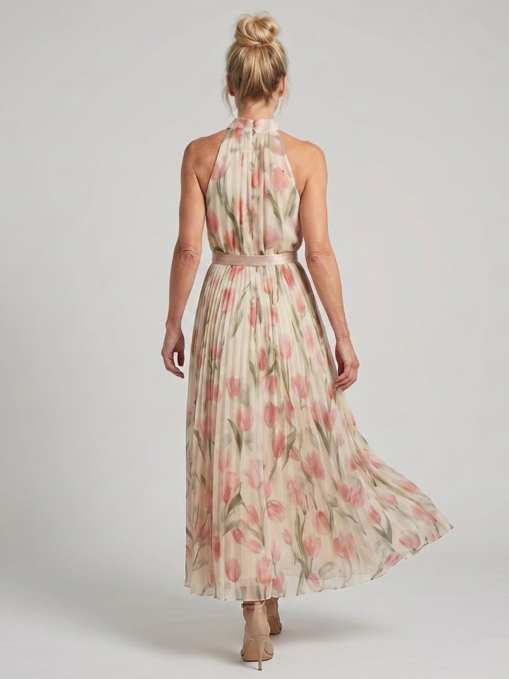 Modernes Damen Blumen Midikleid, ein Must-have für Ihre Sommergarderobe, bequem und stilvoll zugleich.
