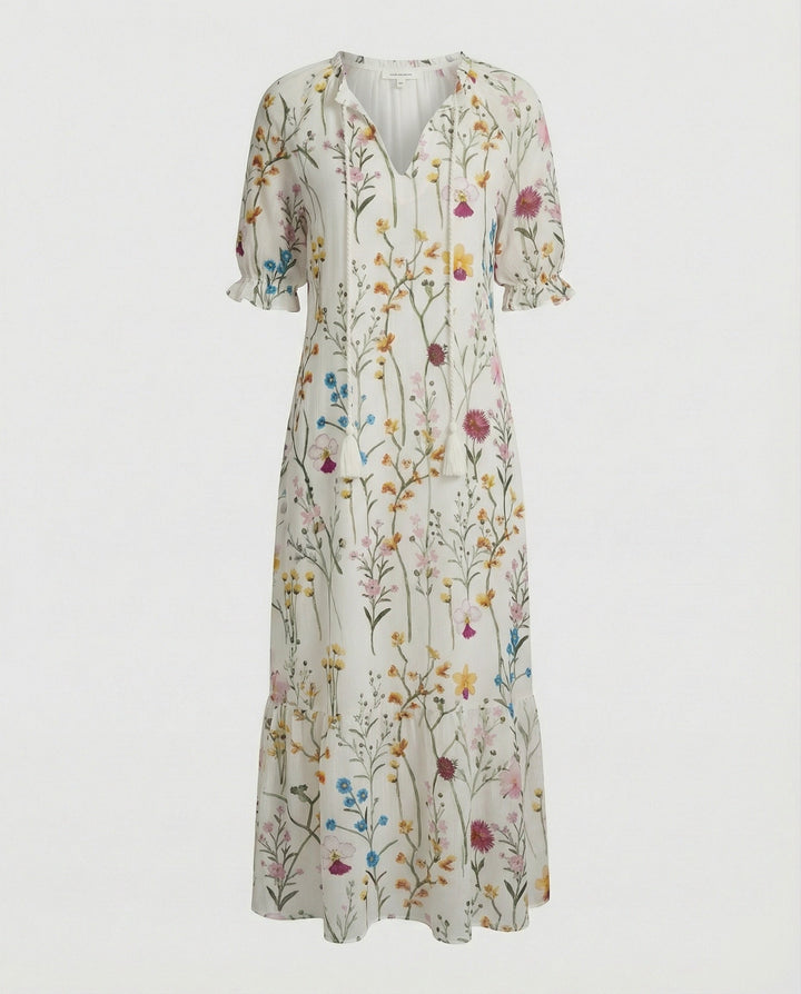 Leichtes, fließendes Damen Bohème Maxikleid, perfekt als luftiges Sommer- oder elegantes Urlaubskleid.