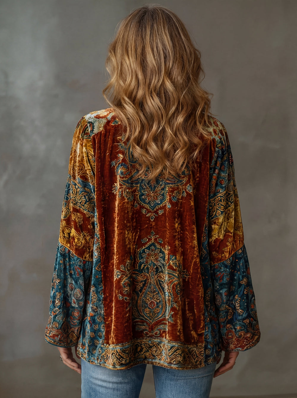 Vielseitige Damen Strickjacke im Boho-Kimono-Stil, ideal für Frühling & Herbst. Lässiger Vintage-Lagenlook.