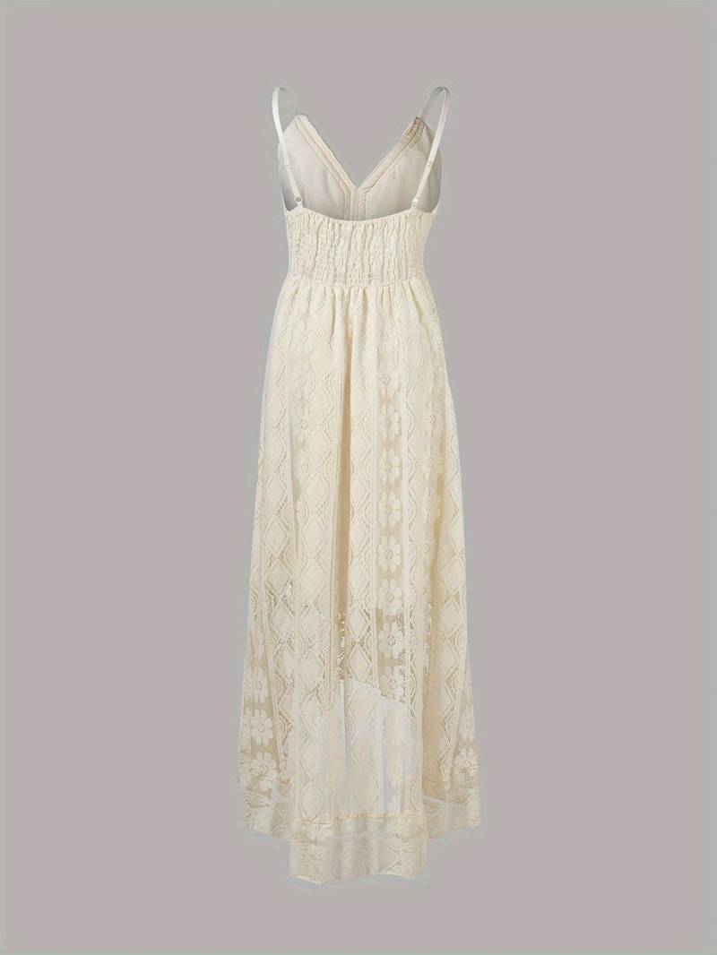 Frühling/Sommer Damen Maxikleid, Boho-Muster, Spaghettiträger, V-Ausschnitt – bequem & stylisch.
