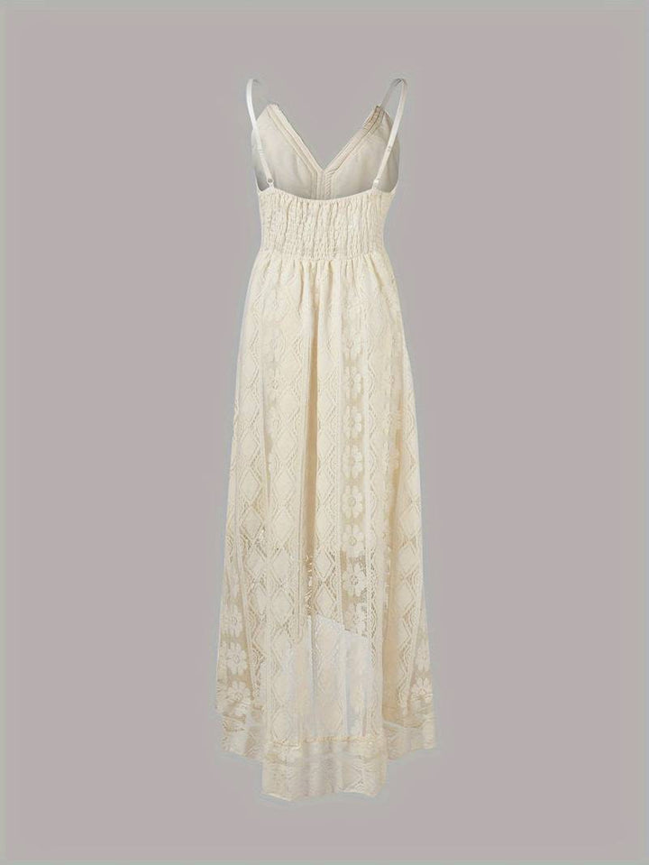 Frühling/Sommer Damen Maxikleid, Boho-Muster, Spaghettiträger, V-Ausschnitt – bequem & stylisch.